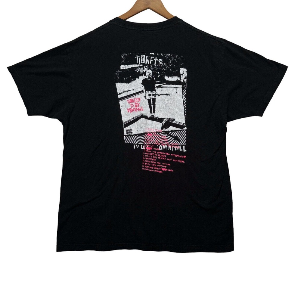 Machine Gun Kelly Selling Tickets To My Downfall Tour T Shirt Pink Guitar XL
